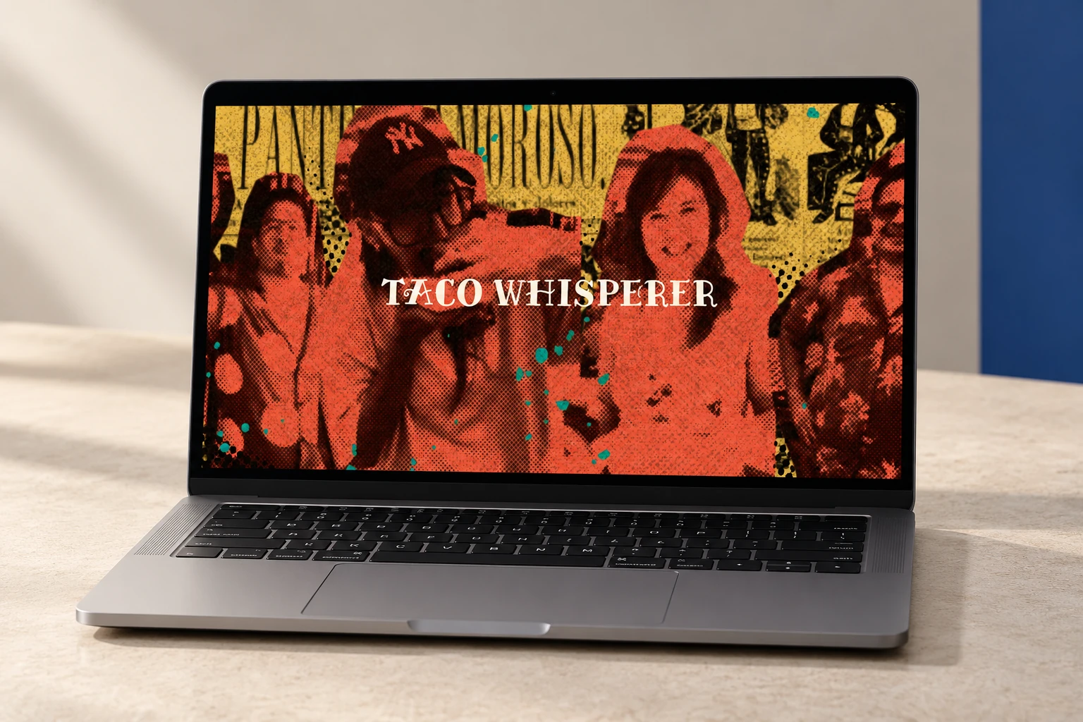 Taco Whisperer website presented on a laptop